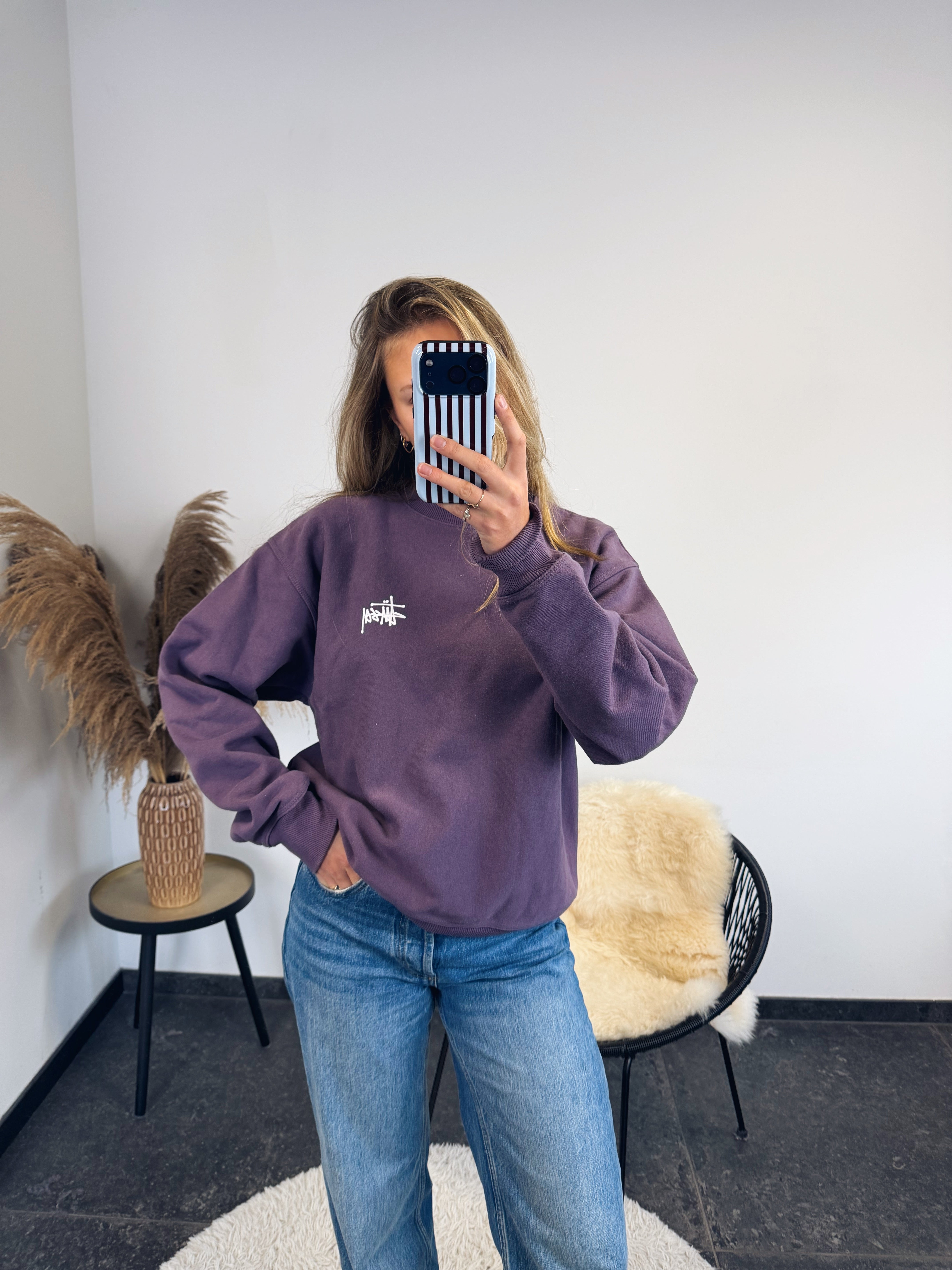 Stüssy sweater met backprint