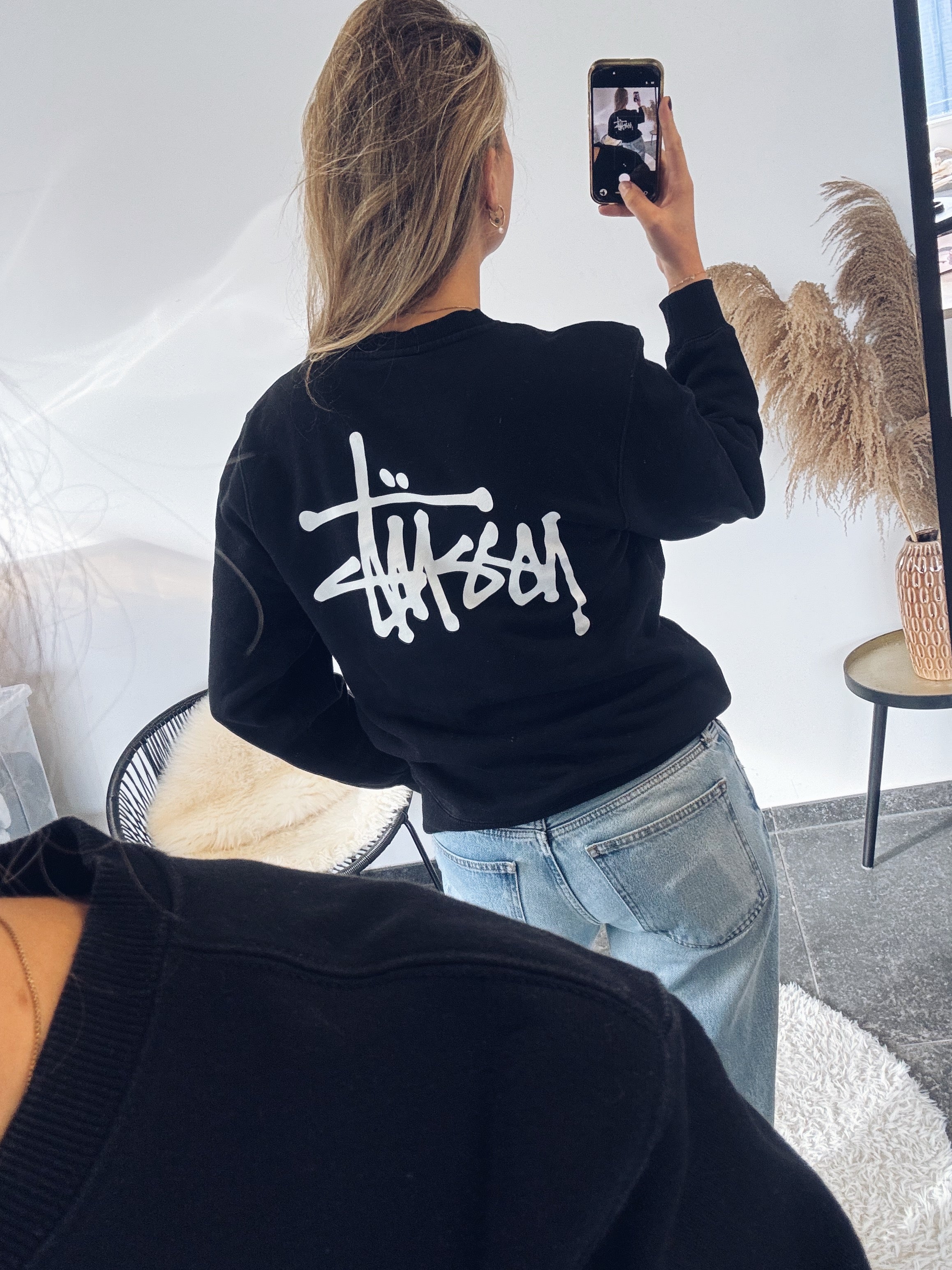 Stüssy sweater zwart