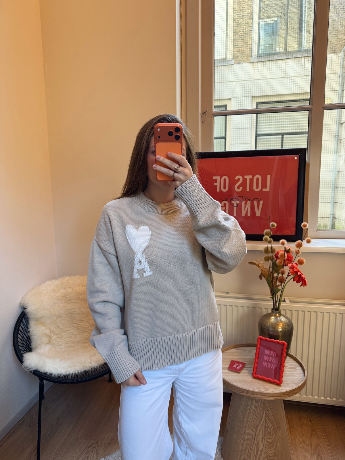 AMI Paris trui beige