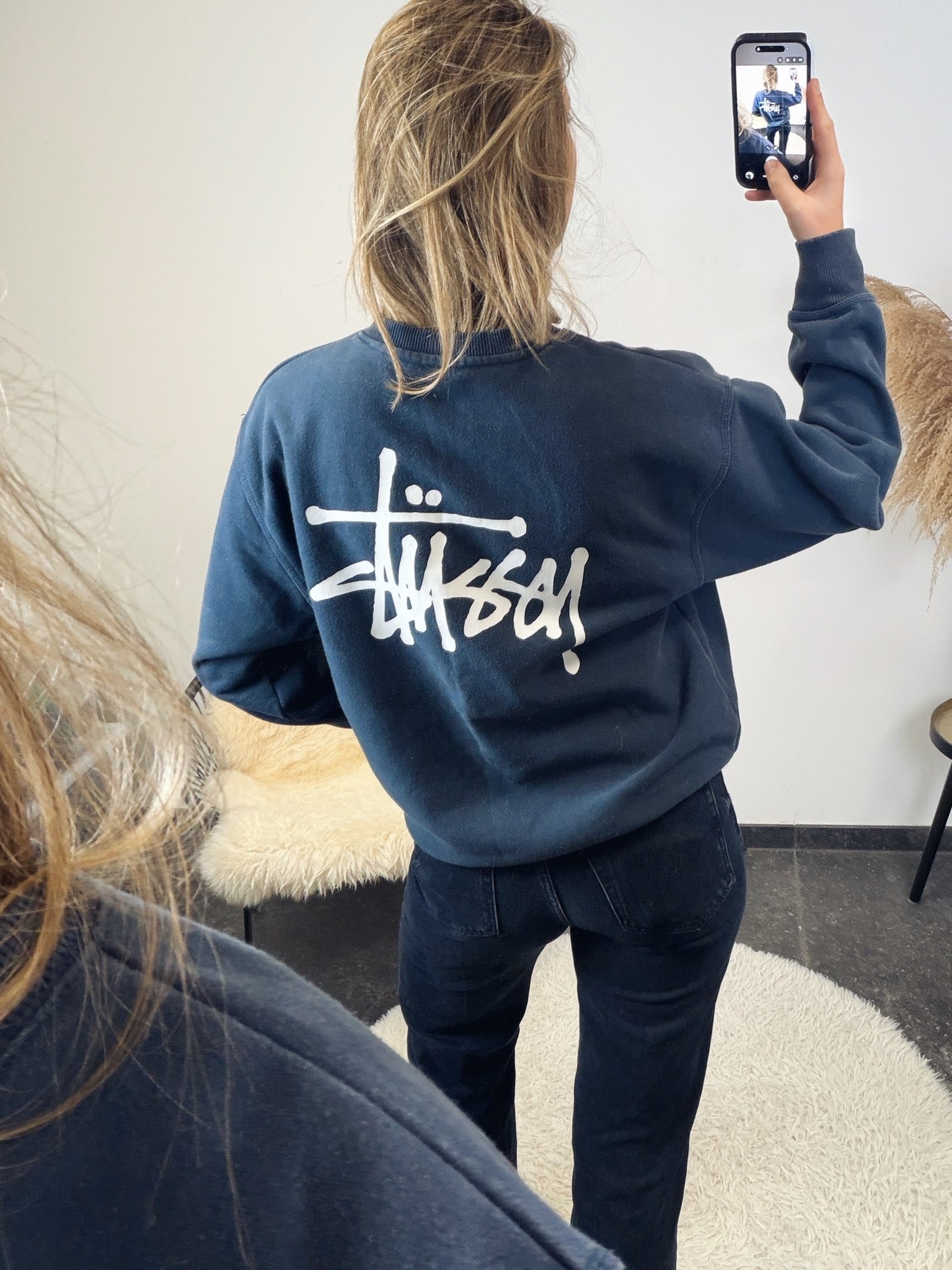 Stüssy sweater met backprint