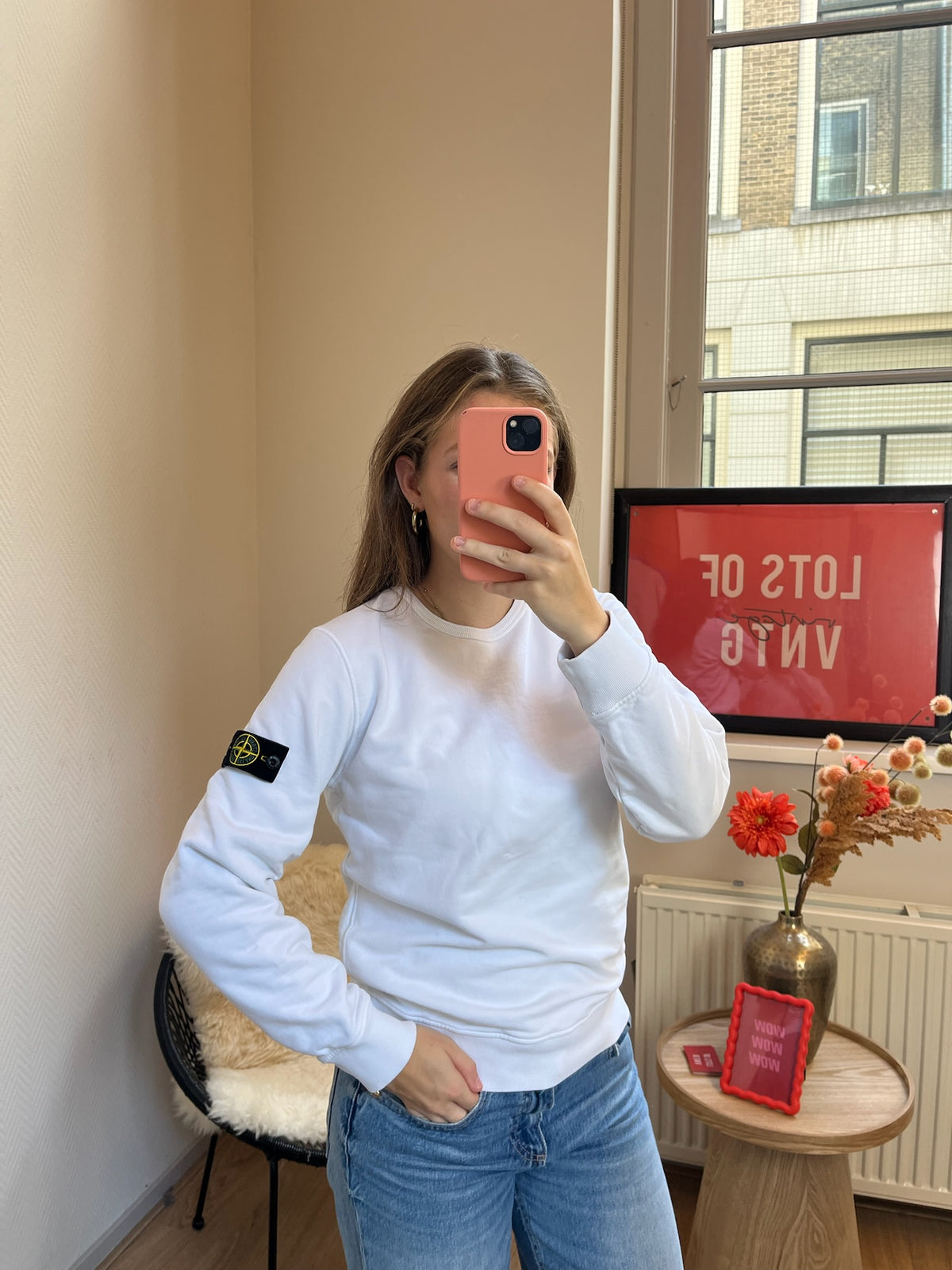 Stone Island sweater wit
