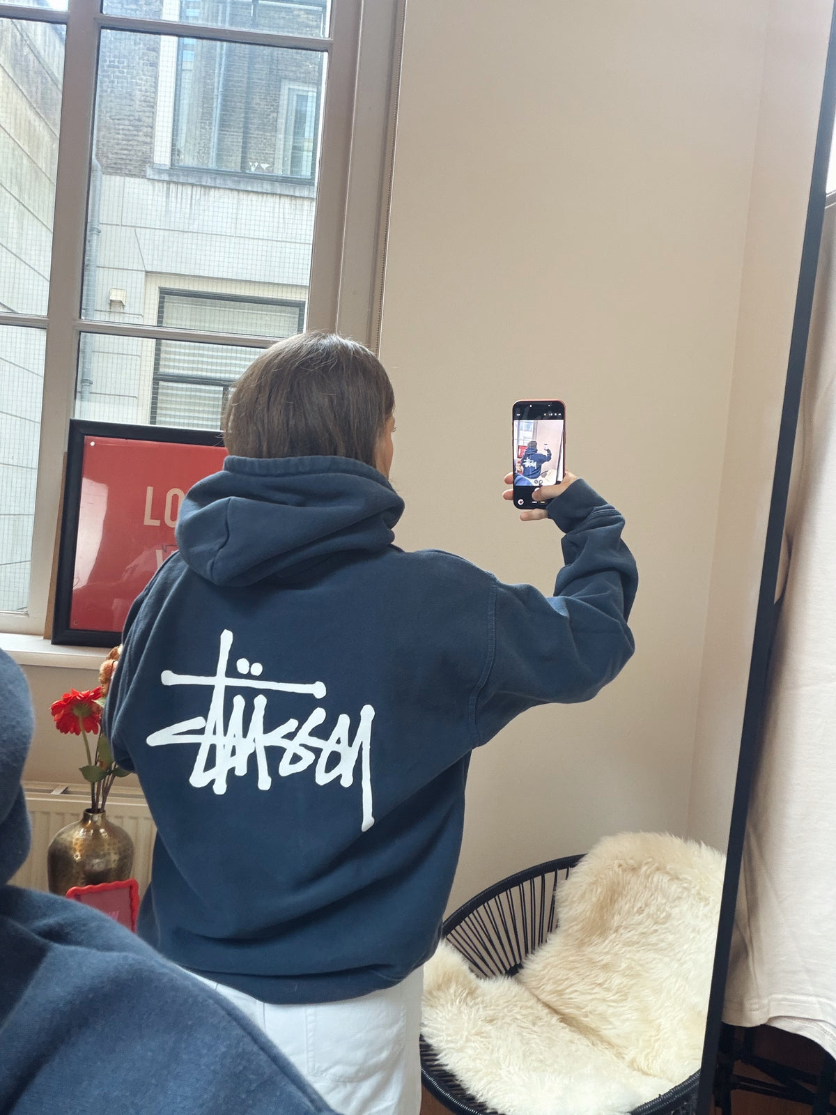 Stüssy hoodie met backprint