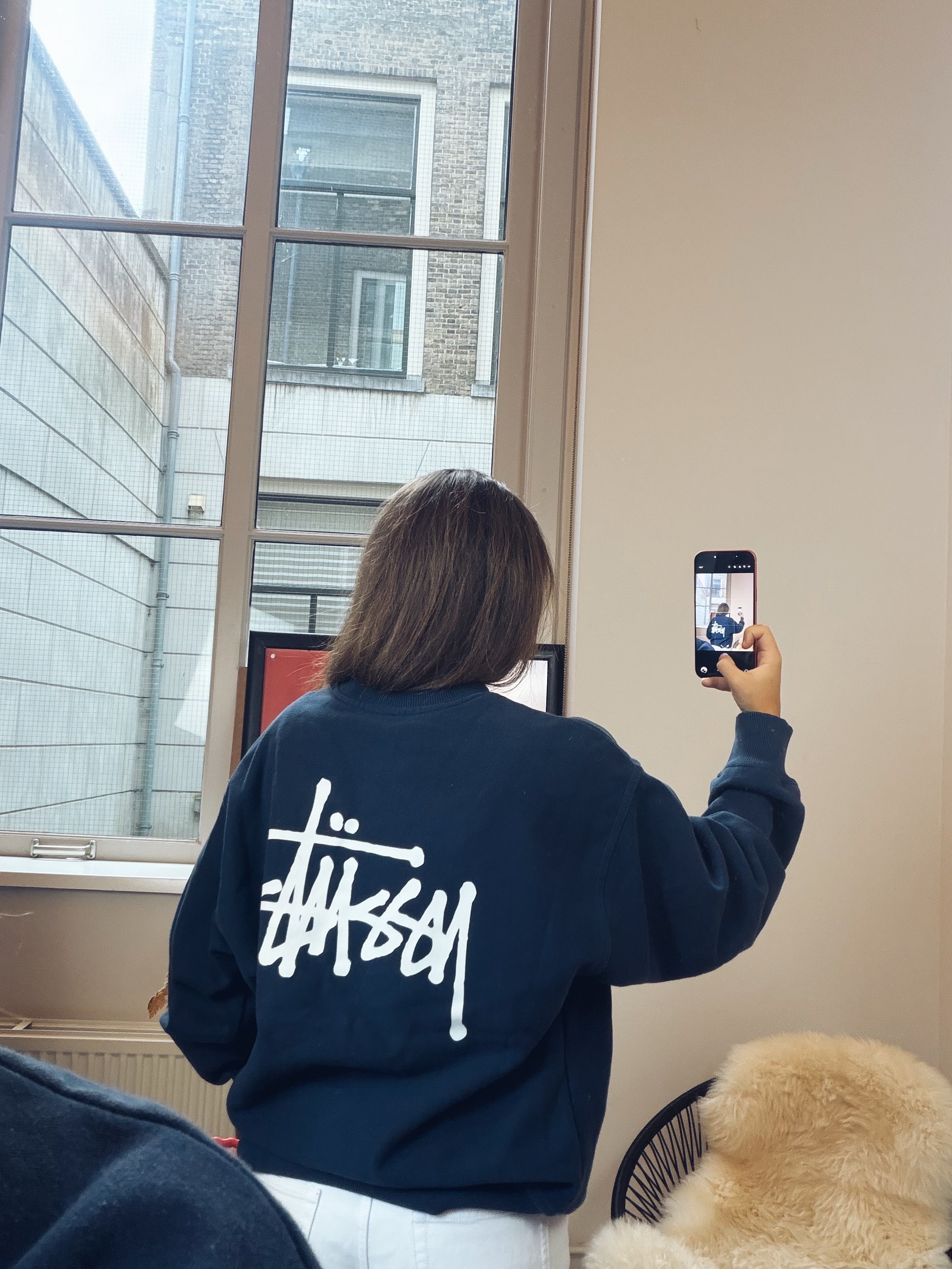Stüssy sweater met backprint