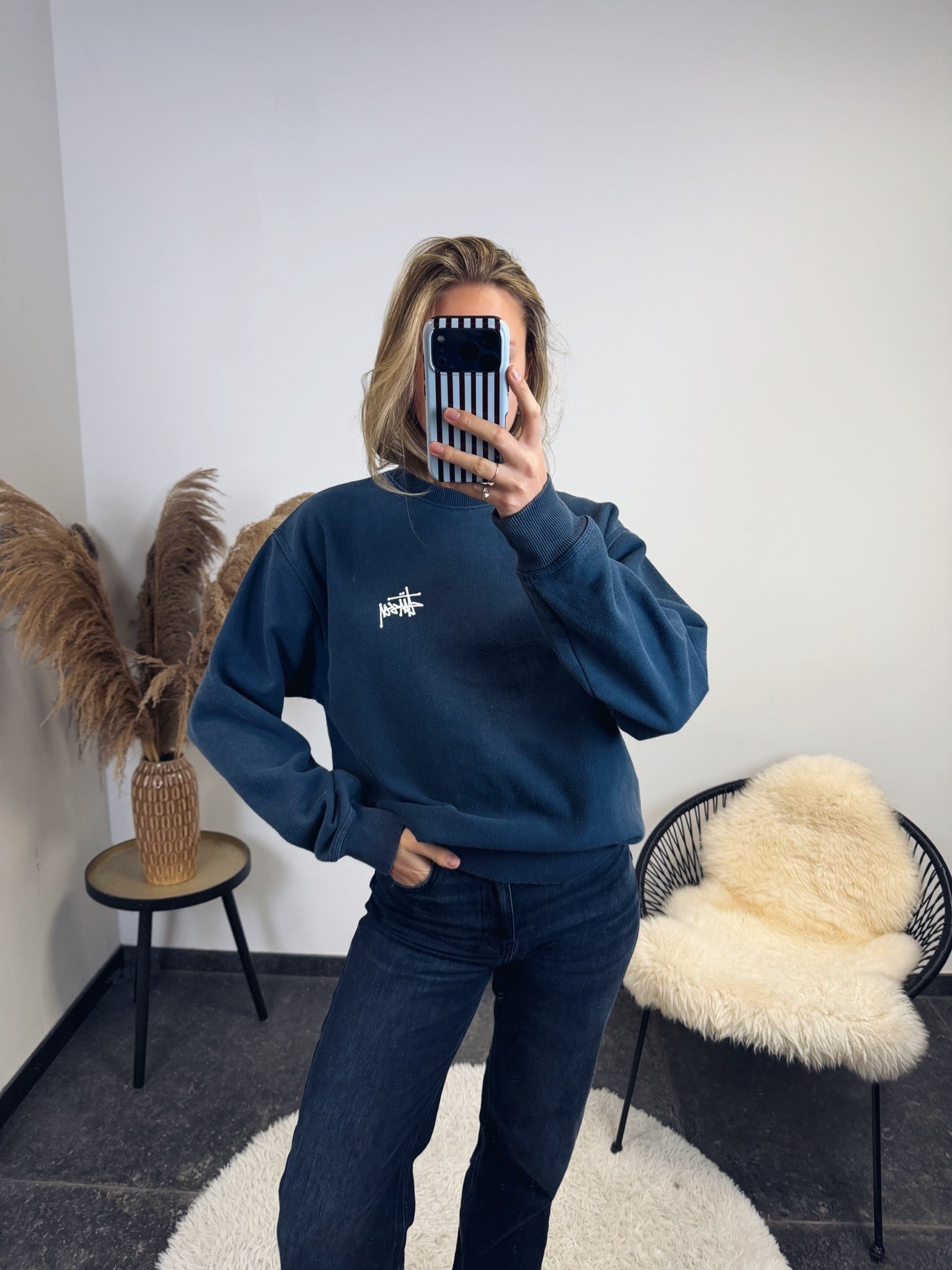 Stüssy sweater met backprint