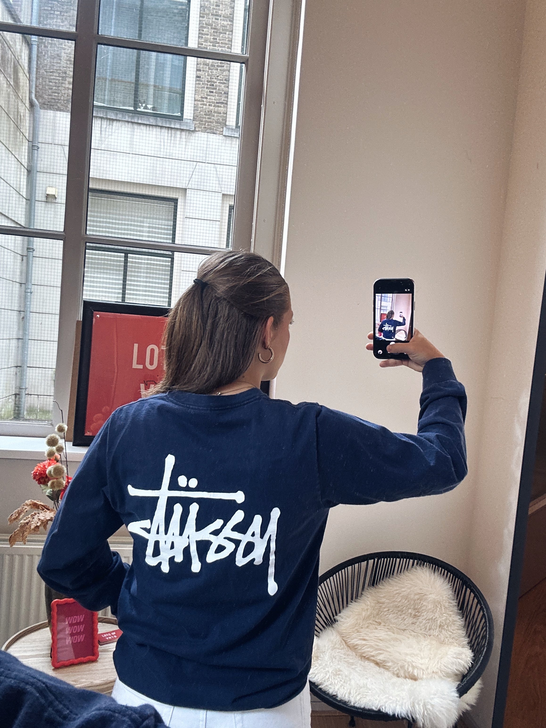 Stüssy longsleeve met backprint
