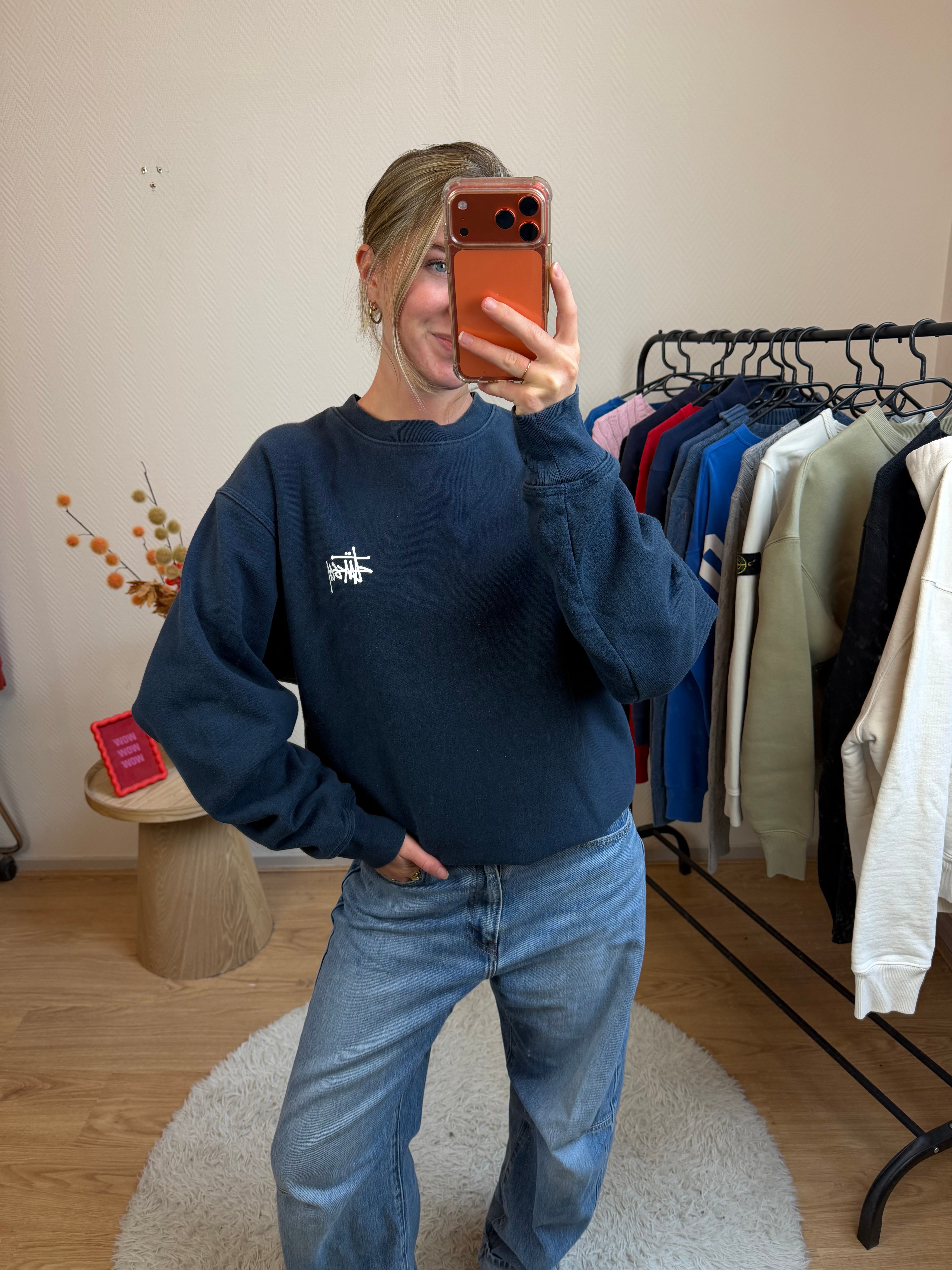 Stüssy sweater met backprint