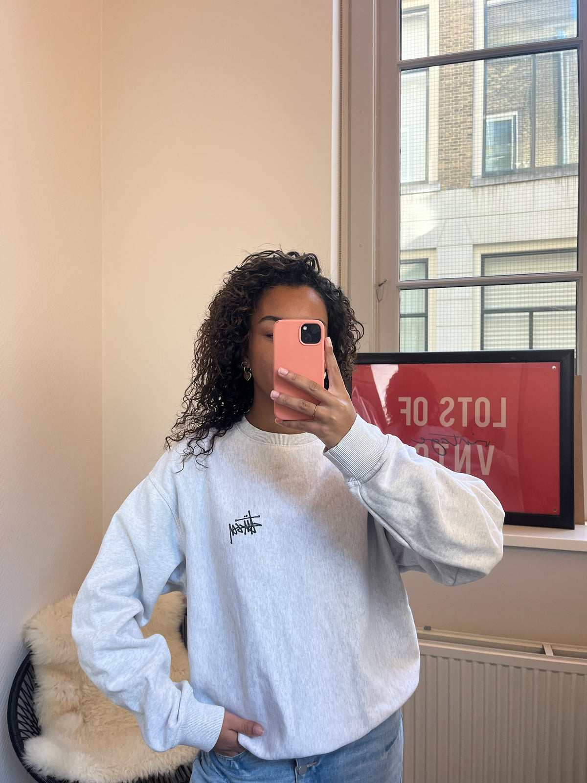 Stüssy sweater met backprint
